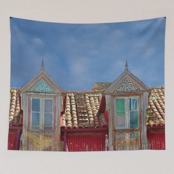 Item preview, Roof Windows Abandoned House Facade designed and sold by Anna Lemos.
