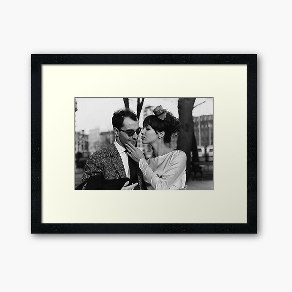 Godard and Anna Karina Framed Art Print
