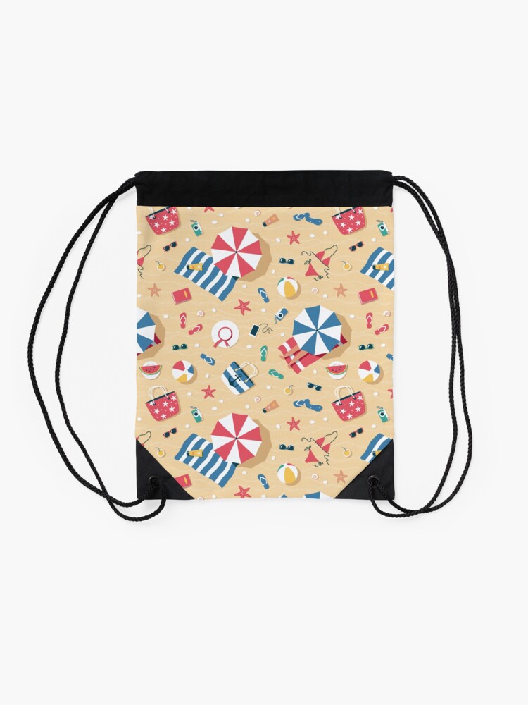 Alternate view of Summer Beach Drawstring Bag