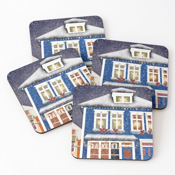 Item preview, Winter cafe in mountains designed and sold by WunderVidunder.