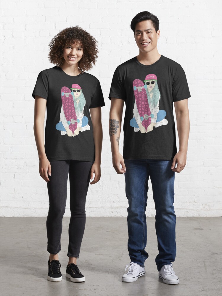 Skateboarding Girl T-shirt, Skater T-shirt, Skateboard T-shirt, Skater Girl  