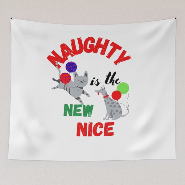 Item preview, Naughty is the New Nice for this kitty and puppy designed and sold by Vero De.