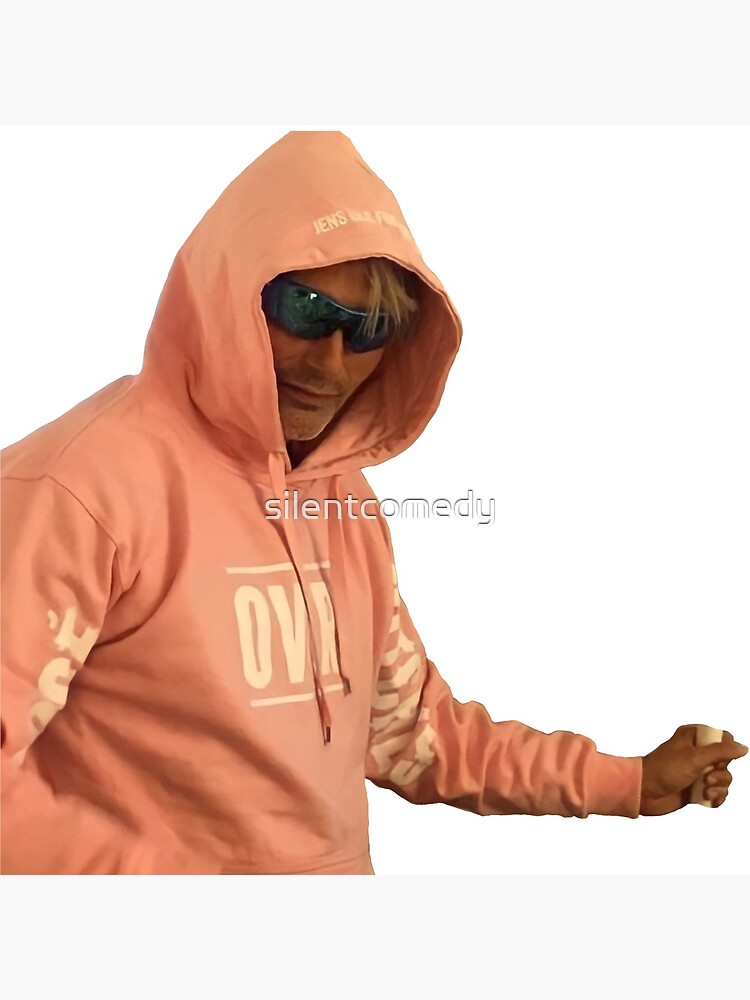 Mads mikkelsen and his pink hoodie \