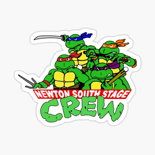 Newton South Stage Crew Ninja Turtles Sticker