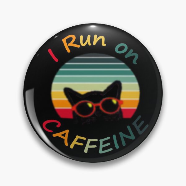 Item preview, I Run on Caffeine T-Shirt Coffee Cat T-Shirt Cat T-Shirt designed and sold by OAPod.