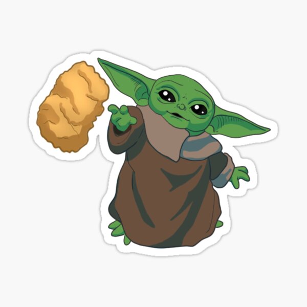 How to Draw Baby Yoda Eating Chicky Nuggies ❤️ 