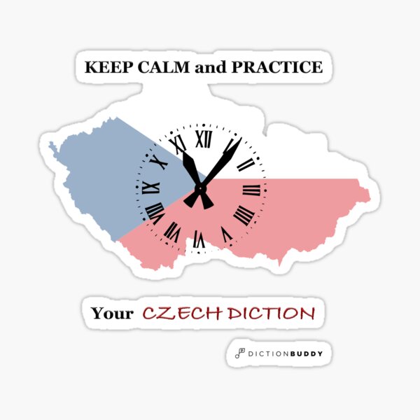 Keep Calm and Practice your Czech Diction Sticker