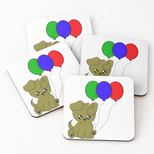 Item preview, Puppy with balloons  designed and sold by Crystalsgraphix.