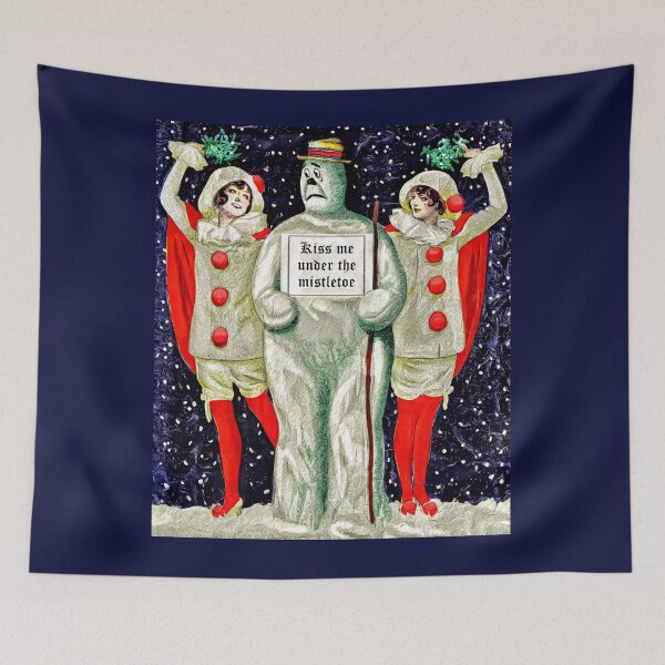 Item preview, Kiss Me Under the Mistletoe Snowman designed and sold by RitaMaye.