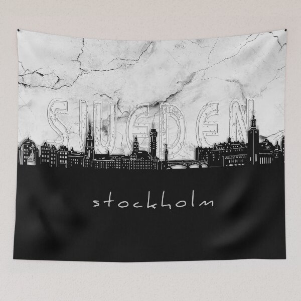 Item preview, stockholm skyline marble designed and sold by BekimART2.