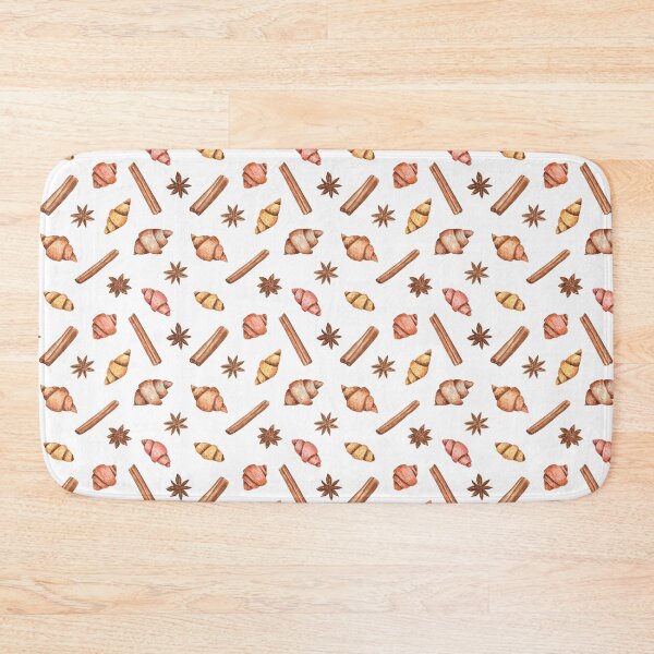 Item preview, Croissants mini, cinnamon and anise pattern (on white) designed and sold by Flowersforbear.
