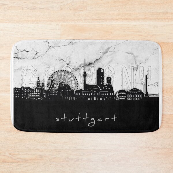 Item preview, stuttgart skyline marble designed and sold by BekimART2.