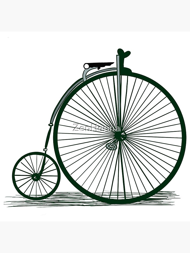 Penny Farthing Bike in Green