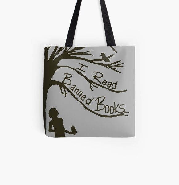 I Read Banned Books All Over Print Tote Bag