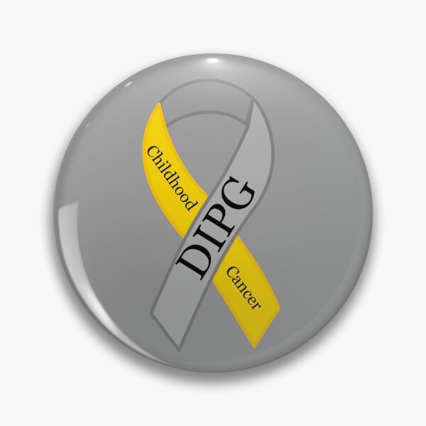 Item preview, DIPG Childhood brain cancer ribbon designed and sold by AFordhamDesigns.