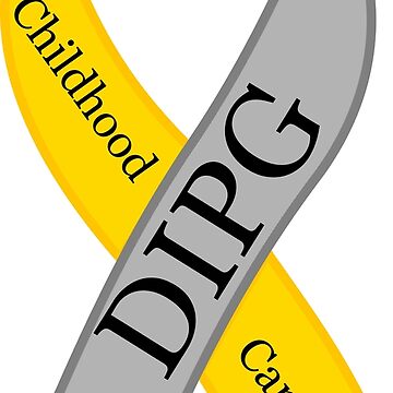 Artwork thumbnail, DIPG Childhood brain cancer ribbon by AFordhamDesigns