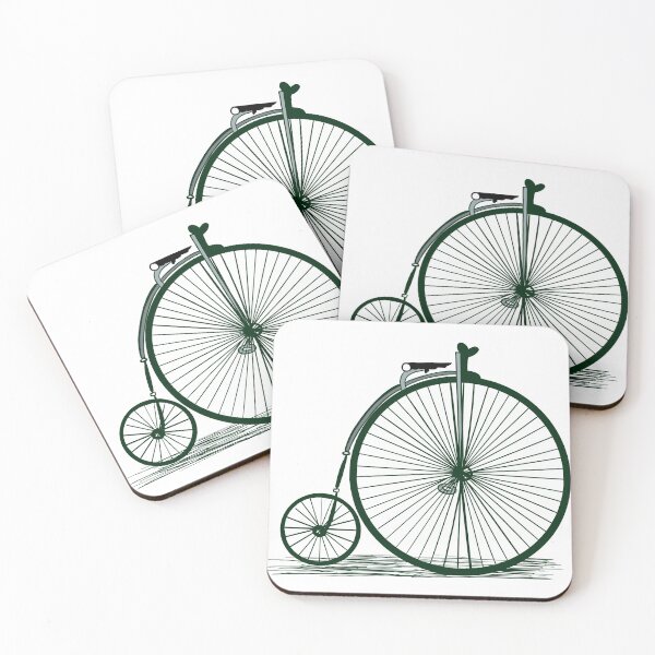 Item preview, Penny Farthing Bike in Green designed and sold by ZenHenna.