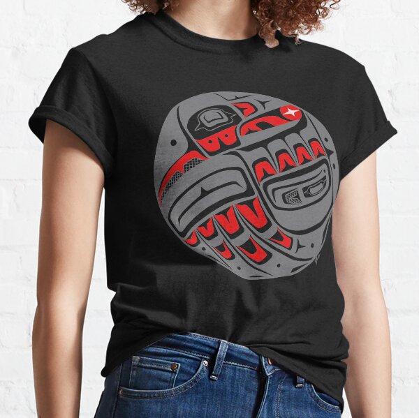 Raven Steals The Sun, style Tlingit, en gris T-shirt classique
