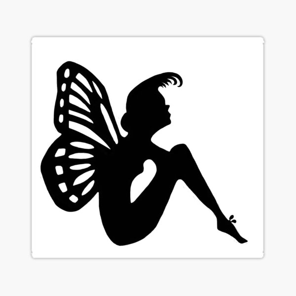 Elfentraum paper cut fairy - all colors possible, see description. Sticker