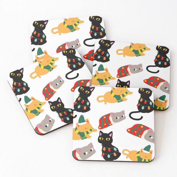 Item preview, christmas mask cat pattern designed and sold by JocelynCrafts.