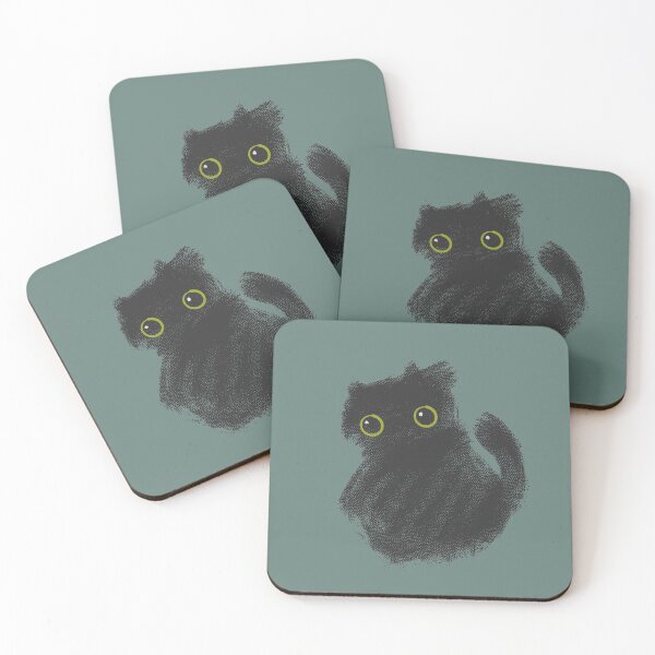 Item preview, Fluffy Black Cat - Void Chonk designed and sold by cheyparrish.