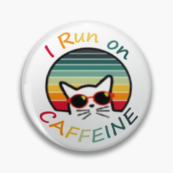 Item preview, I Run on Caffeine T-Shirt Coffee Cat T-Shirt Cat T-Shirt designed and sold by OAPod.