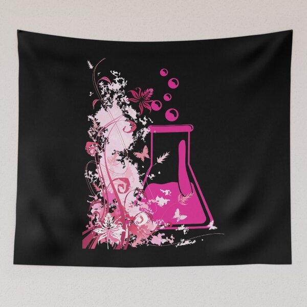 Item preview, FLORAL GRUNGE CHEMISTRY FLASK designed and sold by Hippiesole.