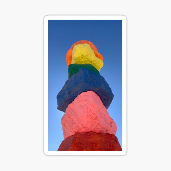 upward seven magic mountains Sticker