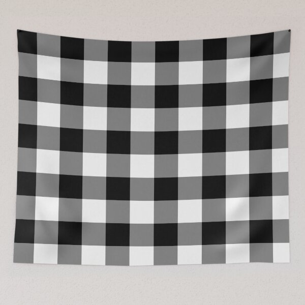 Artikelvorschau, Großer schwarzer Gingham entworfen und verkauft von tealprint.