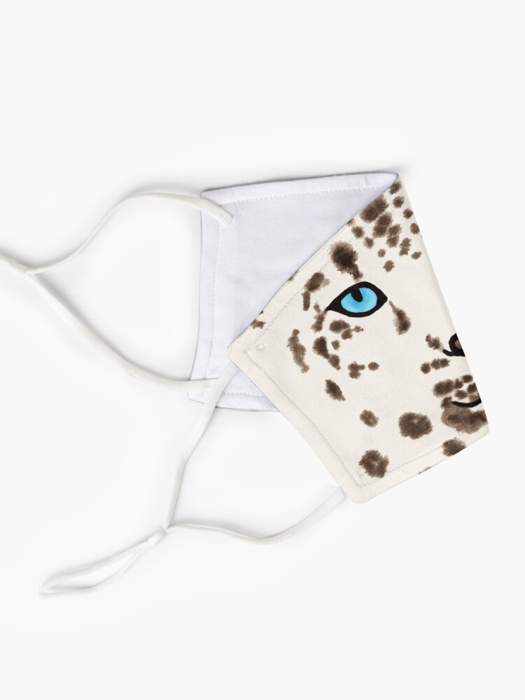 Alternate view of Watercolor Snow Leopard 2  Mask