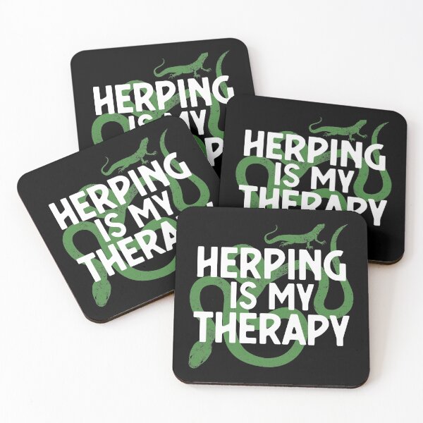 Item preview, Herping Is My Therapy Herpetologists print designed and sold by jakehughes2015.