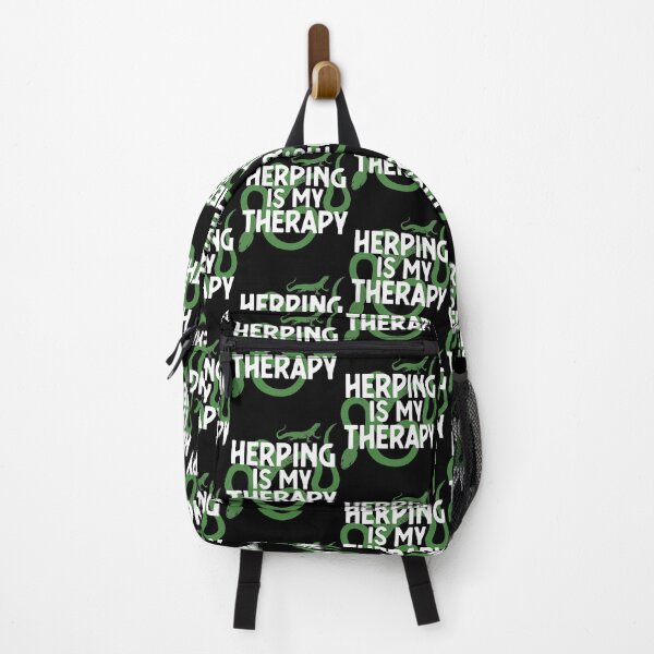 Item preview, Herping Is My Therapy Herpetologists print designed and sold by jakehughes2015.