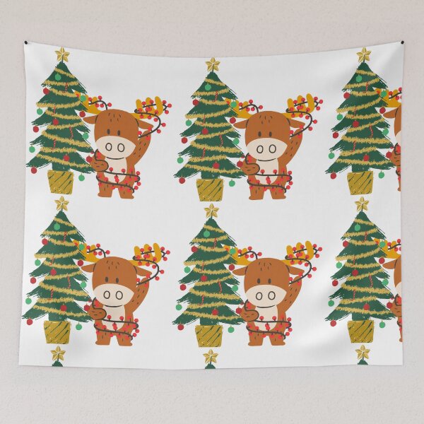 Item preview, xmas jumper tree and moose designed and sold by JocelynCrafts.