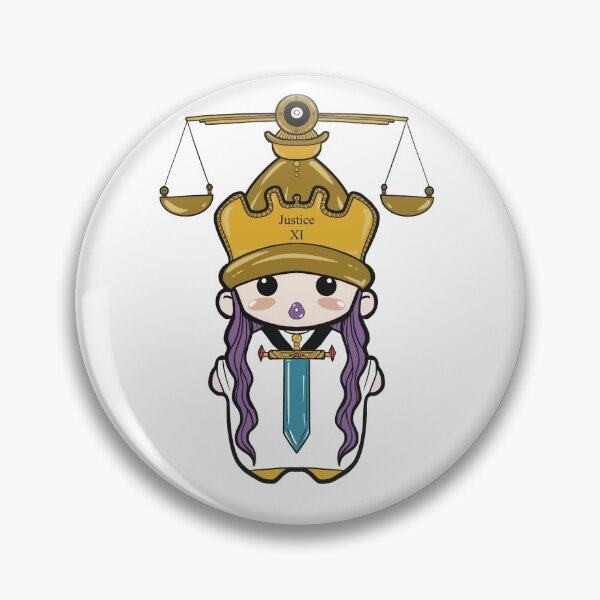 Artikelvorschau, Chibi Justice XI -Tarot-Karte- entworfen und verkauft von CinziArt.