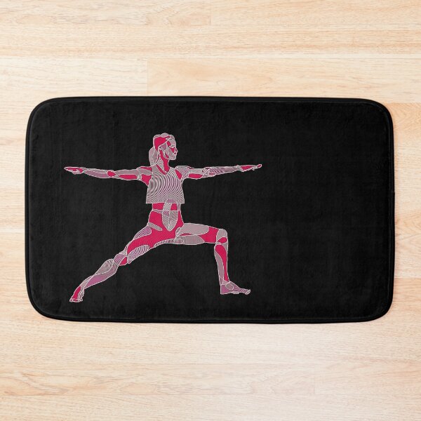 Item preview, Yogini Outline Red Pink Yoga Pose  designed and sold by danceink.