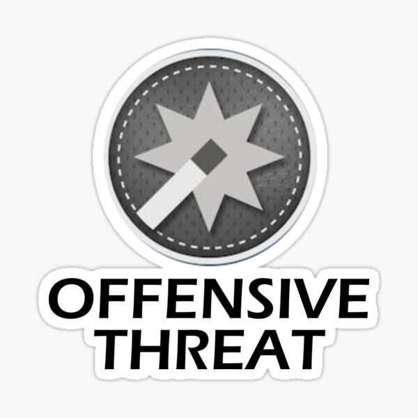 Takeover Offensive Threat Sticker For Sale By Manuelop Redbubble 