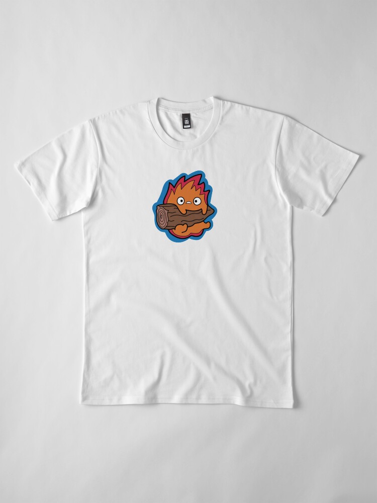 Alternate view of Calcifer Howl's Moving Castle Premium T-Shirt