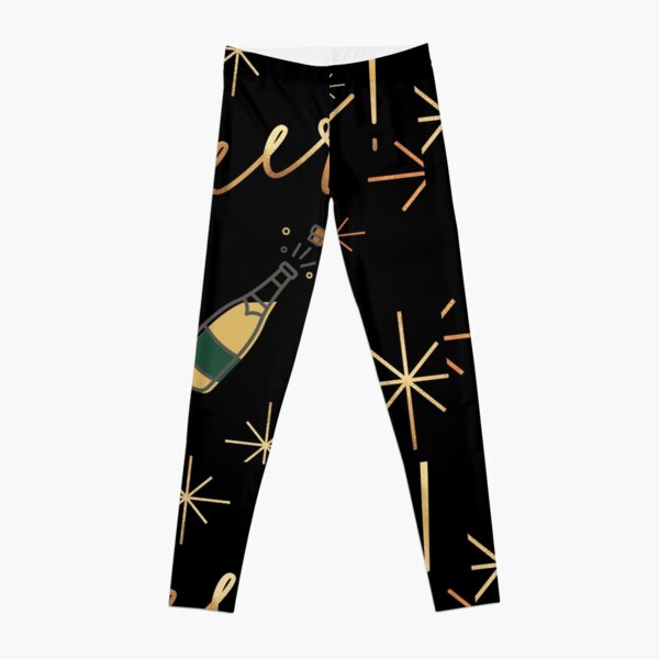 Comfortable New Year Cheers Printed Leggings