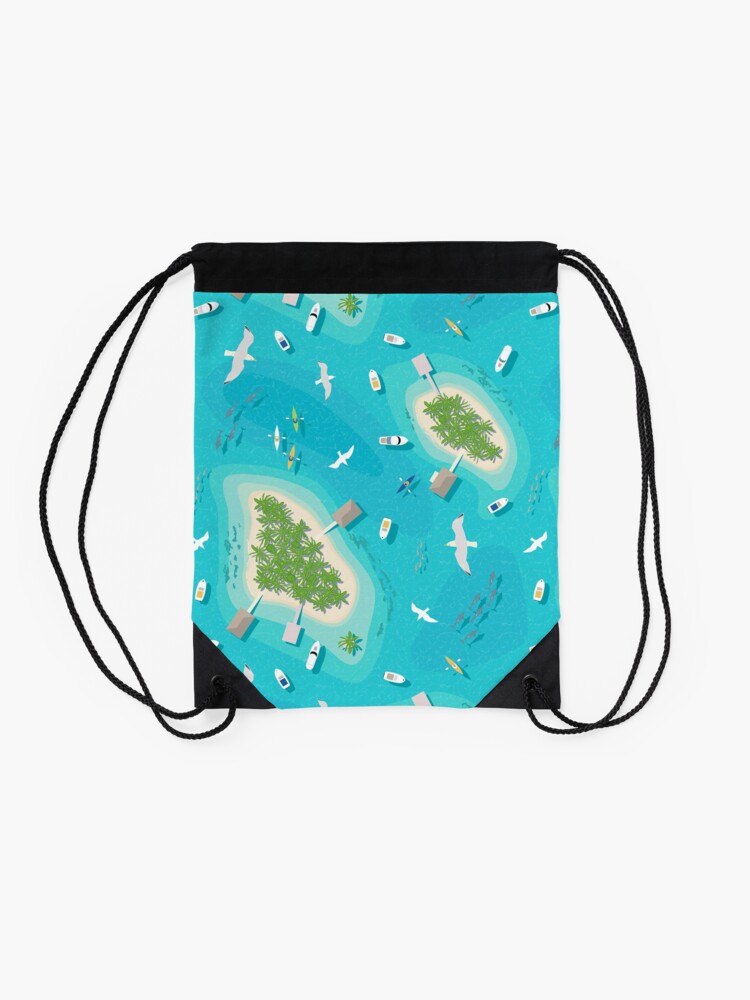 Alternate view of Tropical Islands Drawstring Bag