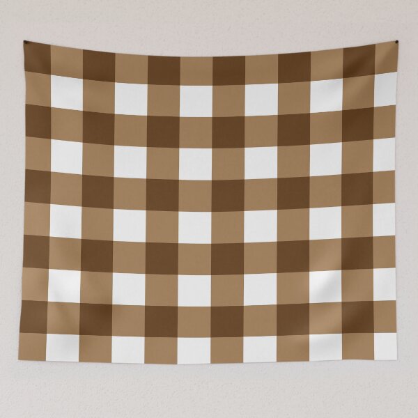 Item preview, Big Brown Desaturated Gingham designed and sold by tealprint.