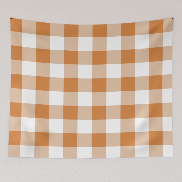 Item preview, Big Orange Desaturated Gingham designed and sold by tealprint.