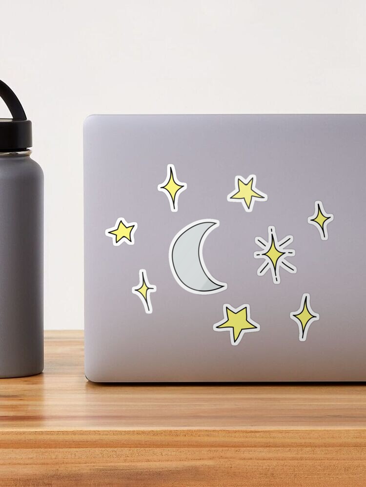 Stars and moon stickers Sticker for Sale by Aesthetics1kyye