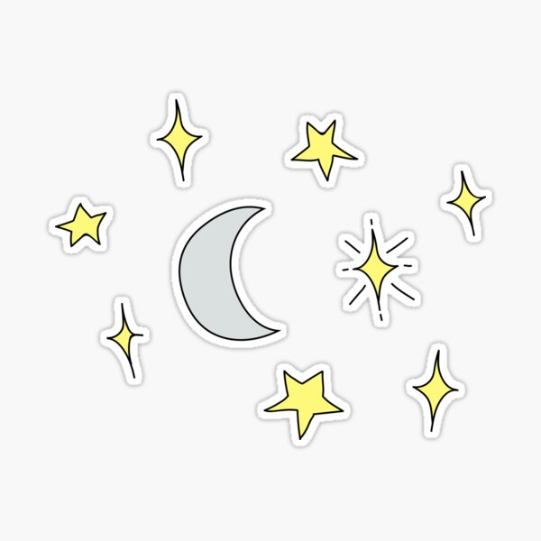 10/30/50pcs Cartoon Constellations Moonlight Aesthetic Stickers