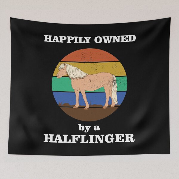 Item preview, Happily Owned By A Halflinger Funny Horse graphic designed and sold by jakehughes2015.