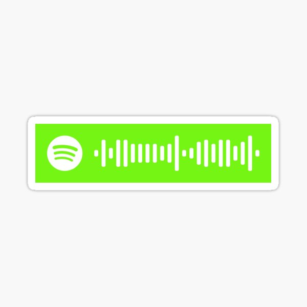 Shrek Hallelujah Rufus Wainwright Spotify Code Sticker By Crtspotify Redbubble - hallelujah shrek song roblox id