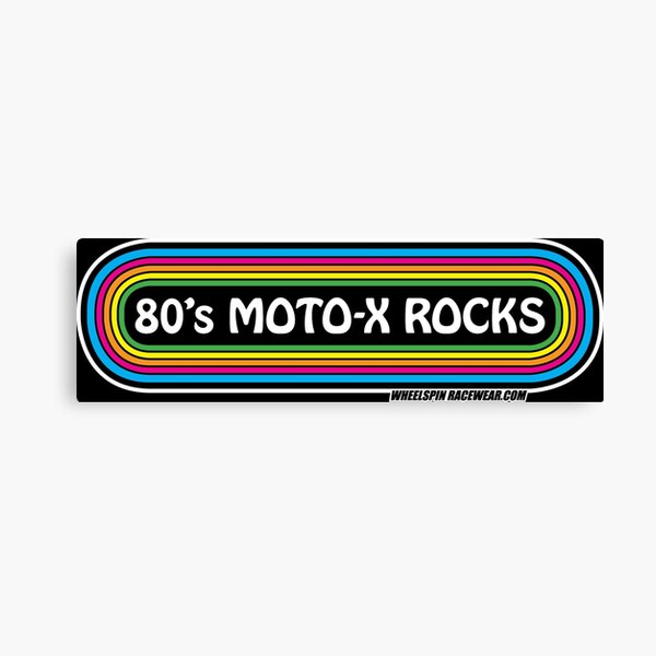 80' MOTO-X ROCKS RAINBOW Canvas Print