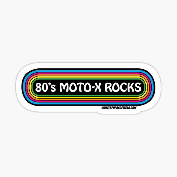 80' MOTO-X ROCKS RAINBOW Sticker