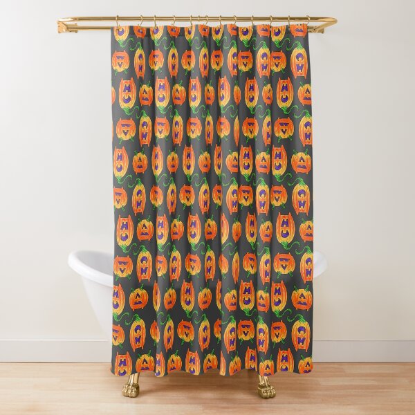 Cyclops Jack-o-Lanterns Shower Curtain