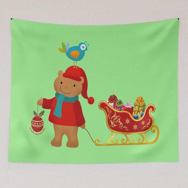 Item preview, Christmas Sleigh Bear designed and sold by customgiftstore.