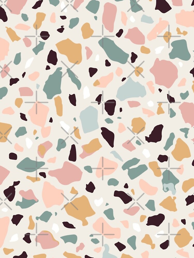 Pink Pastel Terrazzo by nadyanadya